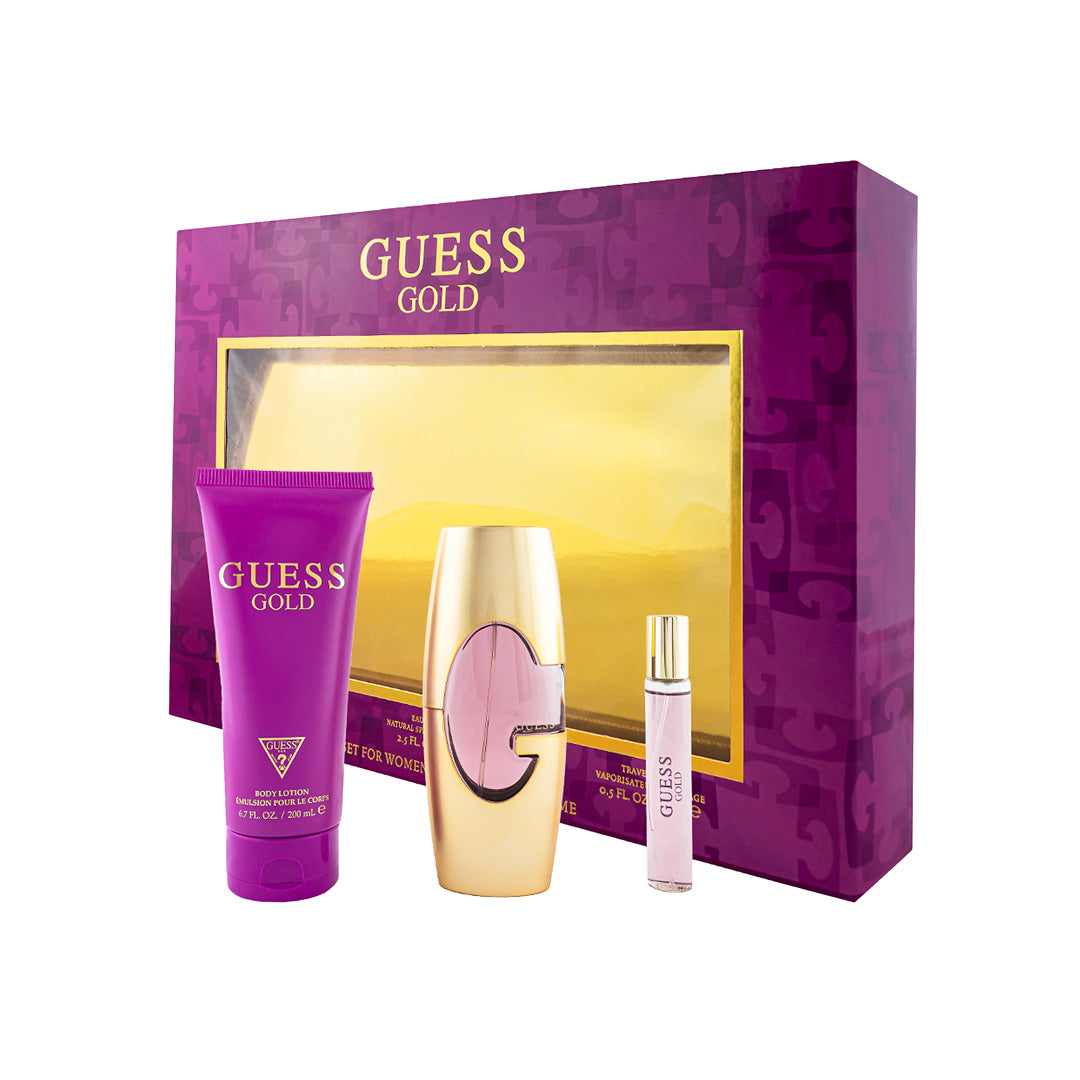 PERFUME SET 3PZAS GOLD GUESS SIRIA PERFUME SET 3PZAS GOLD GUESS SIRIA