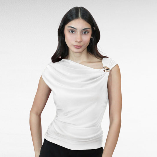 BLUSA MODA DETALLE EN HOMBRO