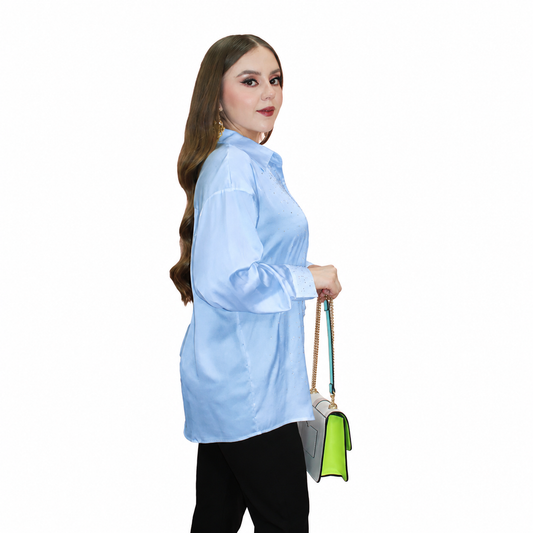 BLUSA CAMISERA  PEDRERIA