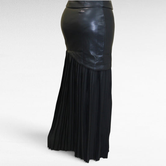 FALDA LARGA PLIZADA