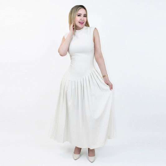 VESTIDO LARGO CORTE ASIMETRICO