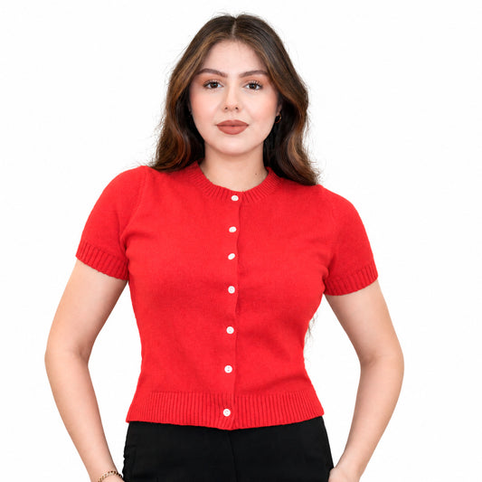BLUSA CORTA TEJIDA