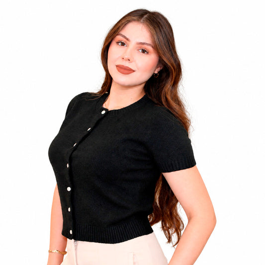 BLUSA CORTA TEJIDA