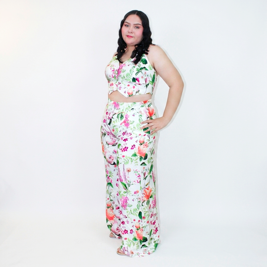 CONJUNTO PANTALON  FLORAL Y TOP